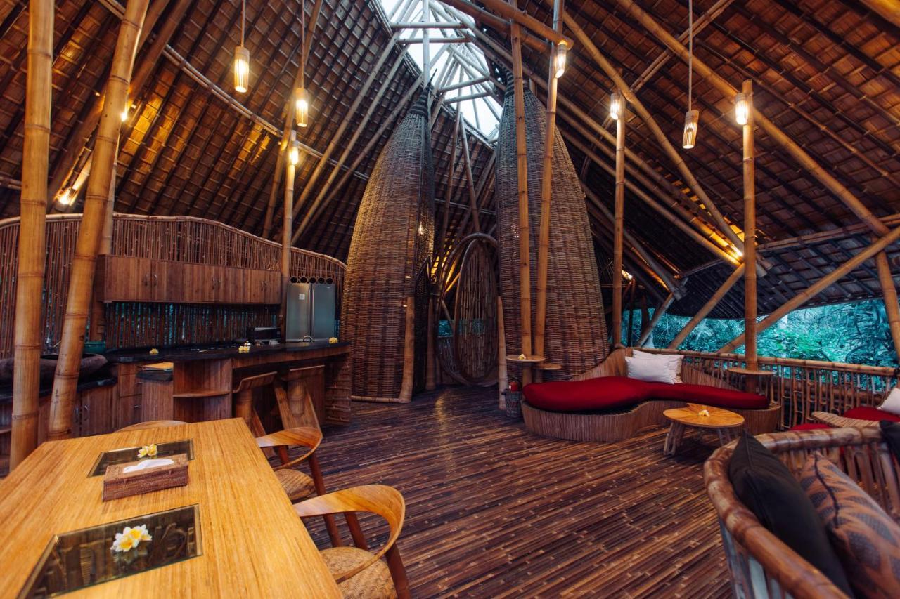 Temple House 3bds Eco Bamboo House Pool River View Bringkit Exterior foto