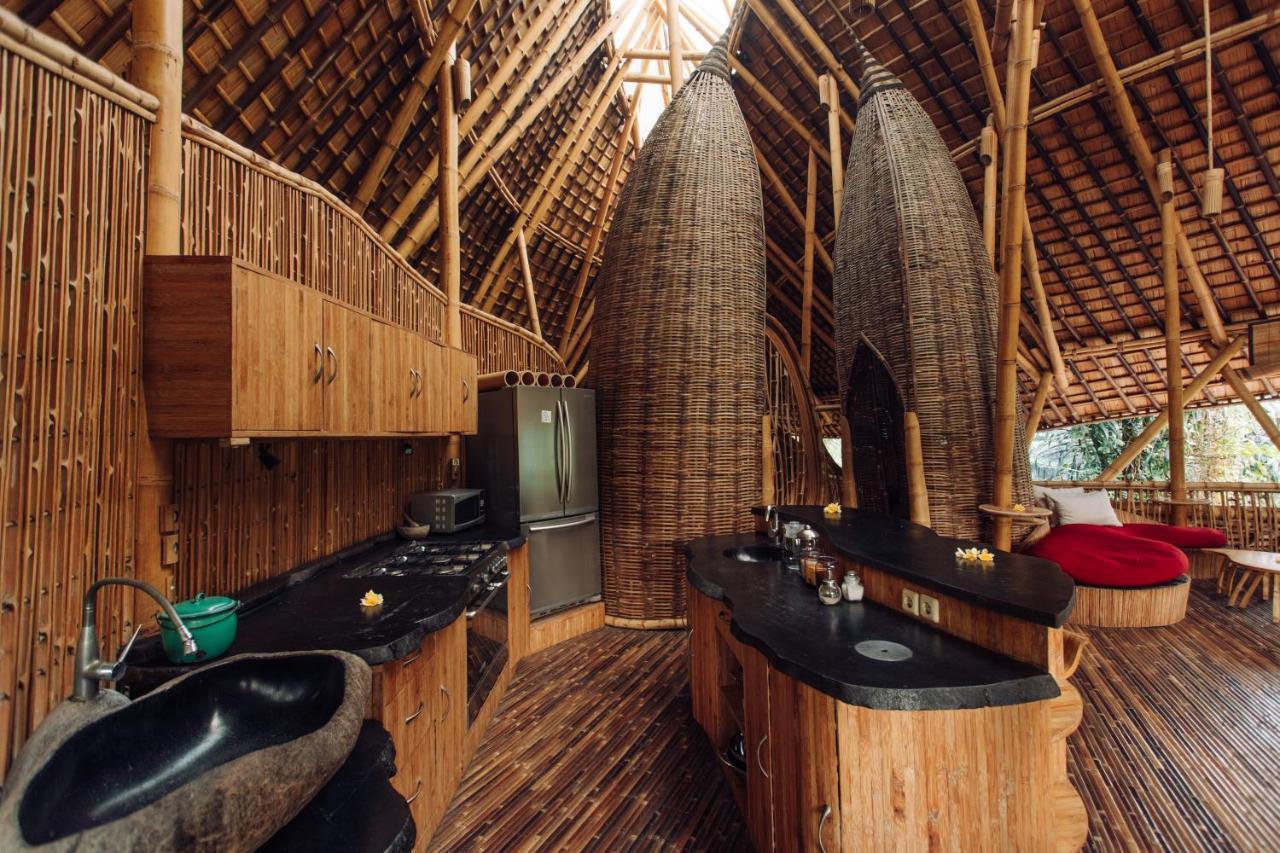 Temple House 3bds Eco Bamboo House Pool River View Bringkit Exterior foto