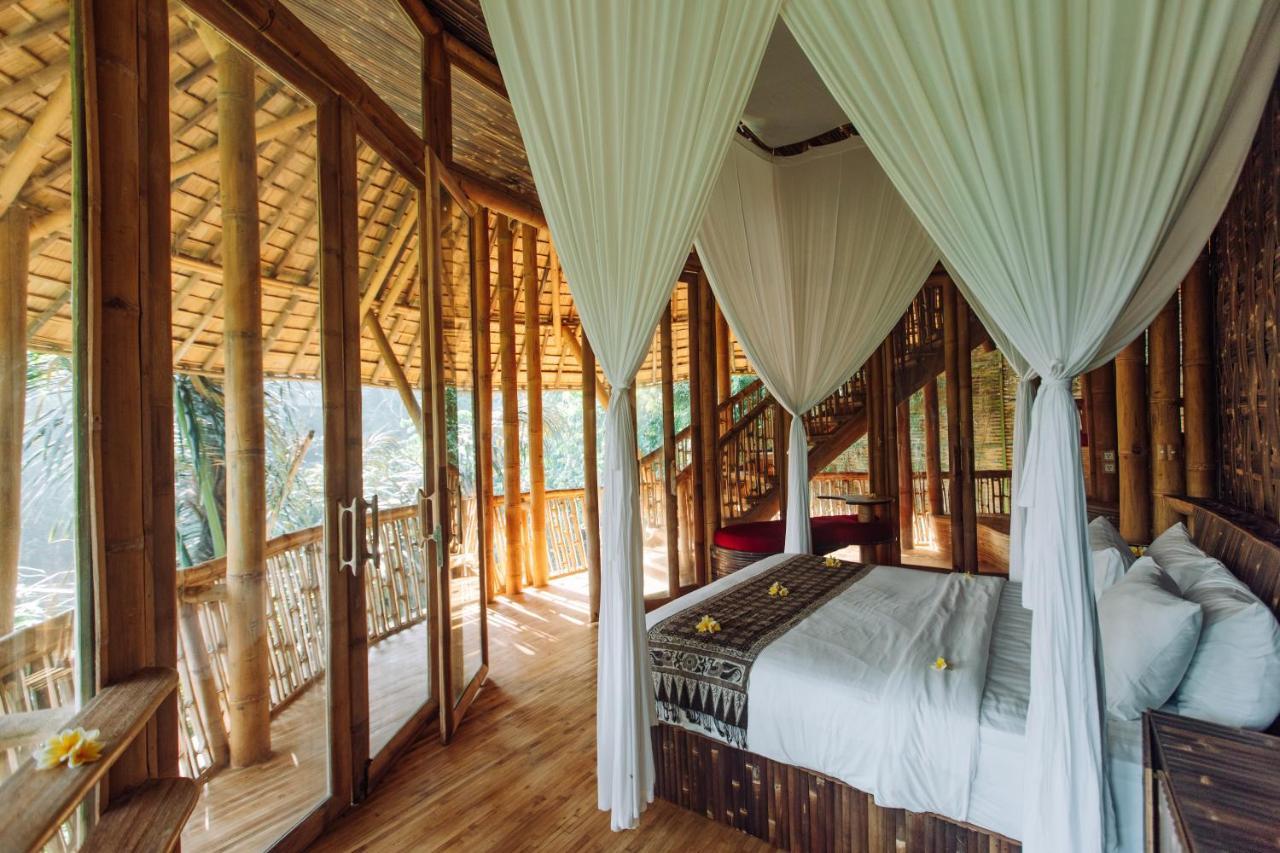 Temple House 3bds Eco Bamboo House Pool River View Bringkit Exterior foto